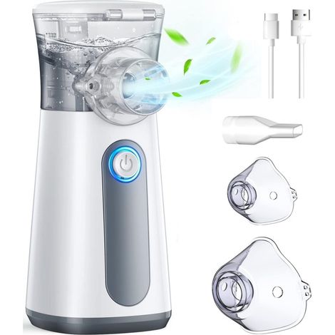 Nebulizador Ultrasónico De Malla Portátil - Recargable Por USB - Para Adultos Y Niños - 1 Unidad (1/5)