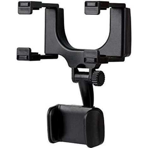 Support Telephone Voiture retroviseur, Universel Support Portable Voiture, accroche Telephone Voiture réglable à 360 degrés, Fixe Voiture Telephone adapté à la Plupart des véhicules (1/4)
