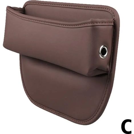 (C) Boîte de rangement en cuir pour siège auto, console latérale, compartiment de rangement pour siège auto, accessoire intérieur auto (1/5)