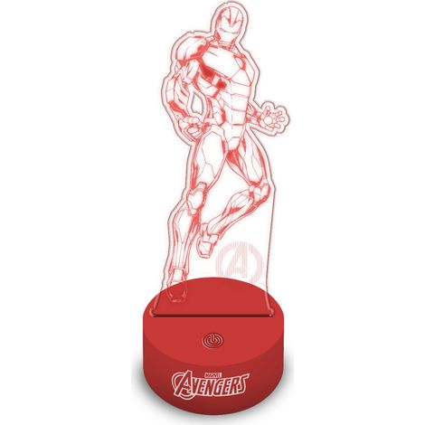 Veilleuse acrylique multicolore Marvel Avengers - Iron Man - 25 cm (1/3)