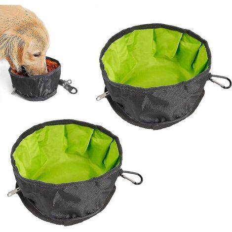 2 gamelles de voyage pliables pour chien, compatibles avec les animaux de compagnie, anti-fuite, portables (1/5)