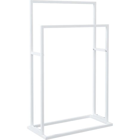 Freestanding Towel Rack White 48x24x78.5 cm Iron vidaXL