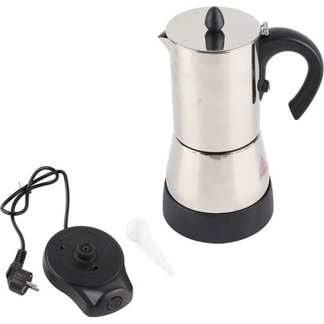 Machine à café expresso électrique 300ml en acier inoxydable, cafetière mocha avec prise UE 220V (1/5)