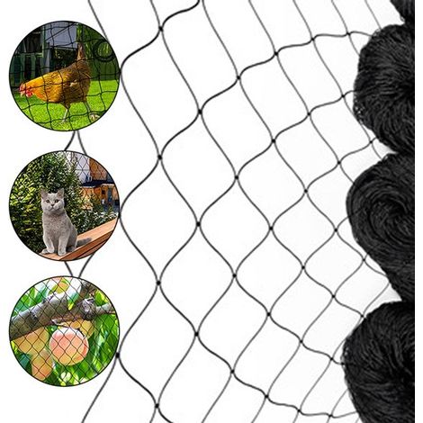 Vogelschutznetz Geflügelnetz Gartennetz Nylonnetz Pflanzenschutznetz 7,5 m x 15 m Maschenweite 2 x 2 cm für Hühnerställe, Ackerland, Sträucher, O (1/5)