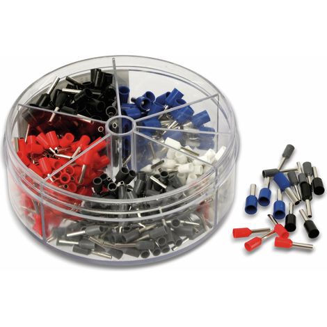 Sortiment Aderendhülsen 0,5 mm² - 2,5 mm², 400 Stück, in Kunststoffbox (1/4)