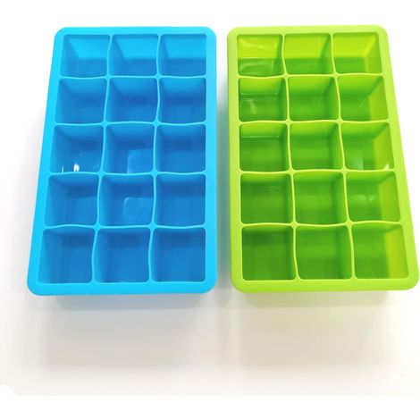 Pack ice cube tray with silicone Lid,ice trays for freezer,Silicone ice cube trays for freezer,Ice cube trays with lids,Covered ice cube trays for freezer,Ice trays (1/5)