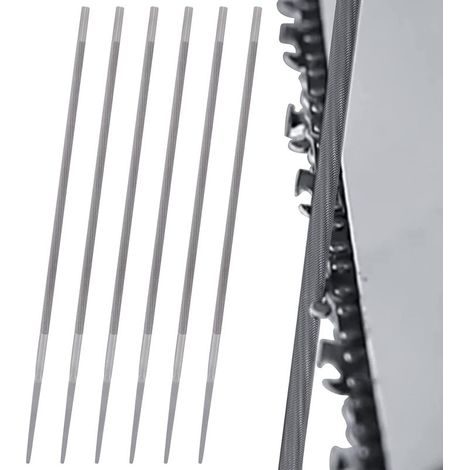 Limes Rondes pour Chaîne Tronconneuse 4.8mm 6 pièces Lime Ronde d'affûtage pour Réparer et Affûter (1/5)