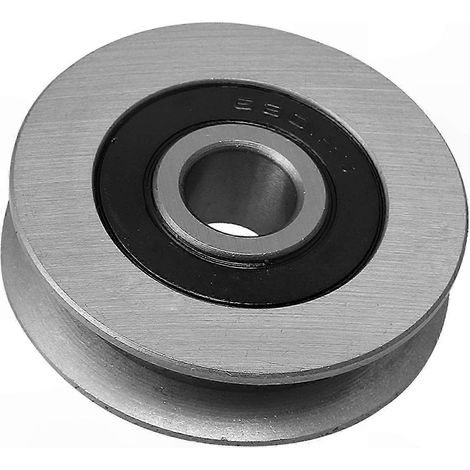 Poulie à câble en acier avec roulement à billes en fer 12 x 50 x 13 mm, compatible roue en U et divers systèmes de cordage, kit de rechange robuste. (1/4)