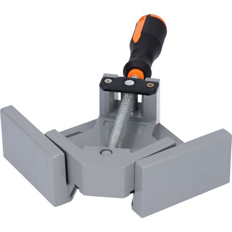 Pince d'angle à 90° en alliage d'aluminium, serre-joint à poignée unique pour menuiserie précise. (1/5)