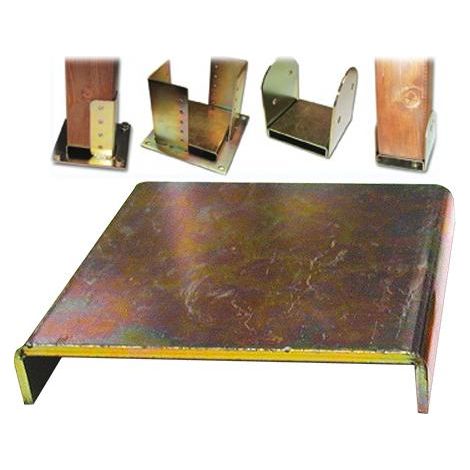 Piastre staffe alzapilastri a squadra Art. 855 - mm 139x139xH20 - spess. 4mm12 Pz