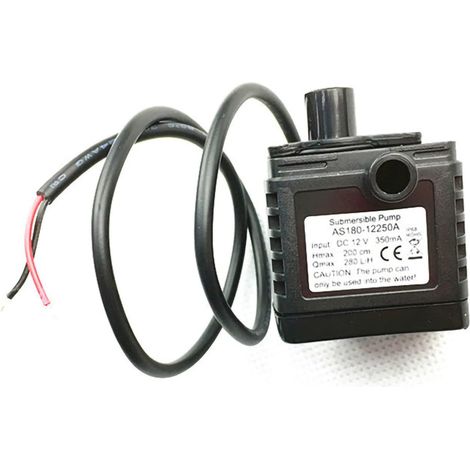 Pompe Submersible, DC 12 V Mini Pompe à Eau de Fontaine sans Balais à Faible Bruit, Réglable Petite Pompe à Eau pour Aquarium Étang Hydroponie (1/3)