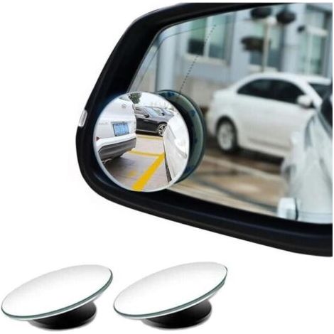 Rétroviseur d'angle mort, Miroir d'angle Mort pour Voiture, rotation réglable 360° inclinaison réglable, Pour voiture universelle, SUV, camionnettes, camions - 2 Pcs (1/5)