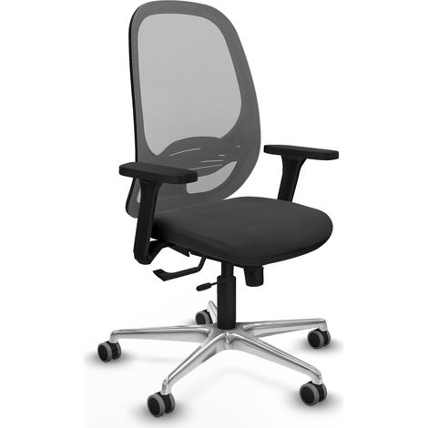 Chaise de bureau piqueras y crespo Cilanco gris foncé aluminium (1/2)
