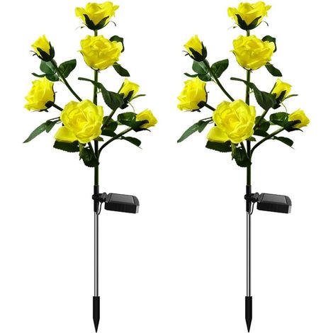 Set mit 7 LED-Sonnenblumen-Lichterketten, wasserdichte Gartenbeleuchtung mit 7 Blumen, Außenwegbeleuchtung [NX] (1/5)