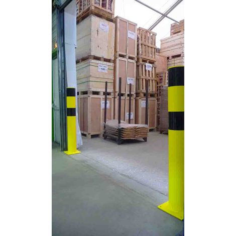 Barrière sécurité RS PRO Noir/Jaune en Acier Haut. 0,8 m ( Prix pour 1 ) (1/4)