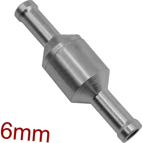 Clapet anti-retour unidirectionnel en ligne de 6mm, pour carburant, eau, gaz, vide d'air, aluminium (1/5)
