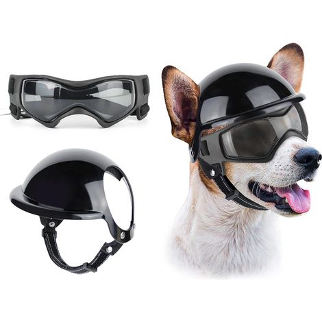 Filiyano-Lunettes de soleil pour chiens avec protection UV, casque, pare-soleil et protection oculaire pour chiens de petite et moyenne taille (1/5)