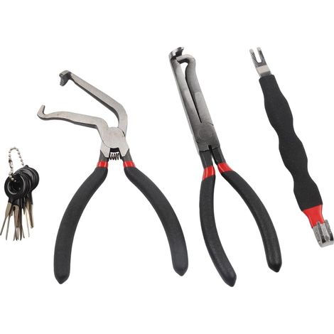 Juego de 3 herramientas de extracción de conectores eléctricos con 8 herramientas de liberación de terminales, alicates de desconexión de arnés de cableado de automóvil para reparaciones automotrices