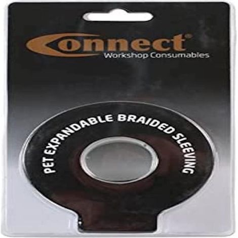 Workshop Consumables 37111 Expandable Braided Sleeving 12mm 5m Coil in a Clam Blister (1/3)