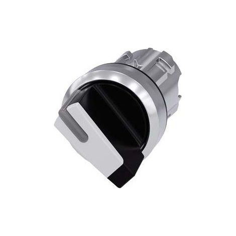 Interruptor de 2 posiciones, 22 mm, negro/blanco, antirretorno, posible O-I, retroiluminación, metal, IP69k, Sirius ACT 3SU1052-2BF60-0AA0