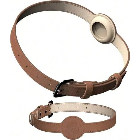 Collier de repérage pour animaux (marron, XS) – Convient aux chats et aux chiens (1/2)