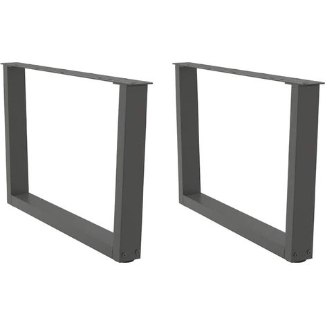 Couchtischbeine V-Form 2 Stück Anthrazit 70x(42-43,3) cm Stahl