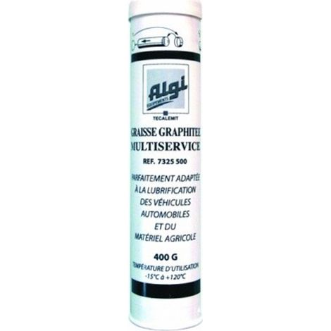 Algi – Cartouche de graisse graphitée NLGI-2 400 g – Pouvoir lubrifiant élevé – Anti-friction et anti-corrosion – 7325500