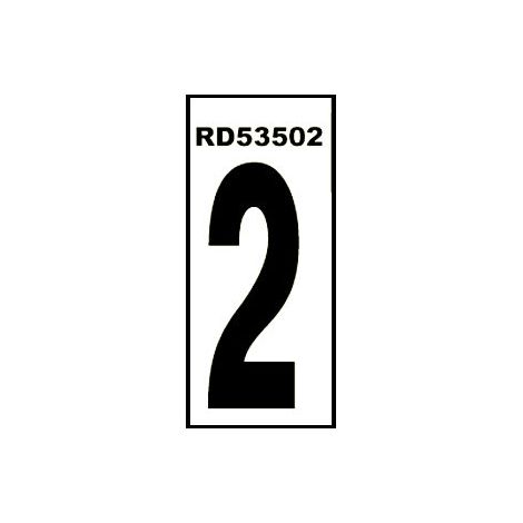 Adesivo standard numero 2 4,6x14 PVC Glasspack 0,4 RD53502