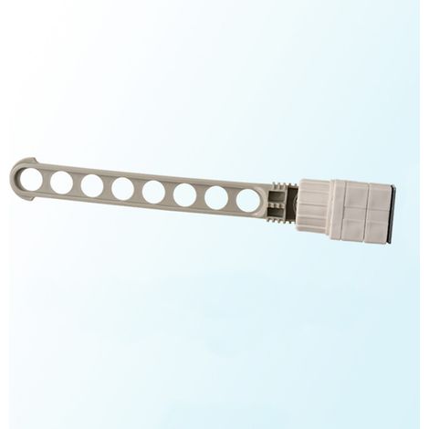 Portant à vêtements à huit trous, cadre de fenêtre créatif pour vêtements, portant à vêtements à clipser, portant de voyage compact et portable, gris. (1/4)