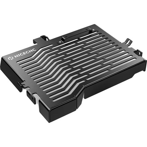 Kühlergitter, Aluminiumkonstruktion, kompatibel mit Yamaha Tenere 700, schwarz (1/2)