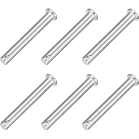 6pcs M8x60mm Goupilles à Trou Unique, Goupille de Verrouillage Acier Inoxydable 304, Goupilles à Tête Plate de Chape pour Verrou Remorque Réparation Fixation Mécanique Équipement (1/5)