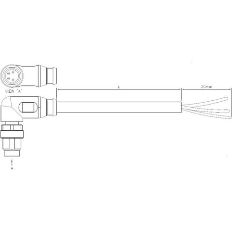 TE Connectivity 2273008-3 Sensor-/Aktor-Steckverbinder, konfektioniert M8 Stecker, gewinkelt 5.00 m