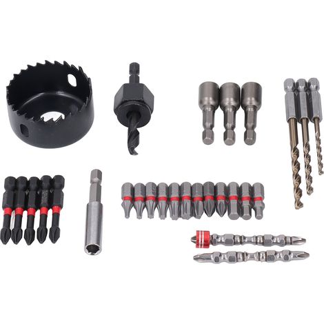 Coffret de embouts de tournevis S2 polyvalent hexago cruci 6 pans torx pour bois metal beton avec douilles et rallonge (1/5)