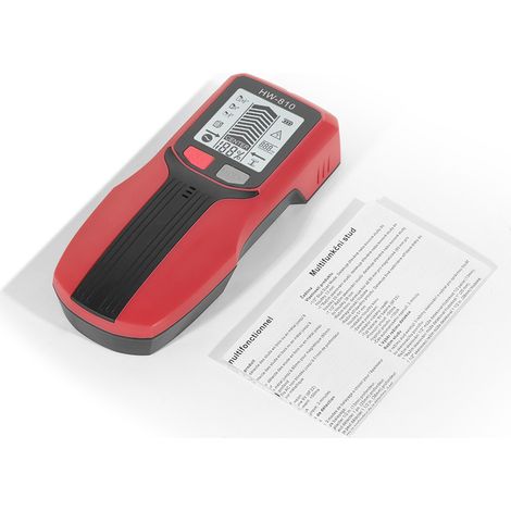 Stud Finder Wall Scanner, Handheld Detector with LCD Display for Wood, Metal and AC Wire Red