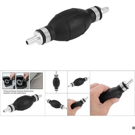 Accessoire de pompe d'amorce manuelle de ligne de ravitaillement sous vide de transfert de carburant en caoutchouc (12mm) (1/5)