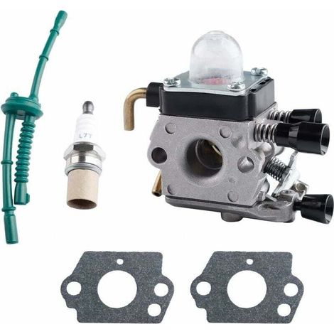 Vergaser für Freischneider, passend für Stihl FS38 FS45 FS46 FS55 FS74 FS75 FS80 FS85 HL45 HL75 HS70 HS74, Kraftstoff-Pilot-Kit