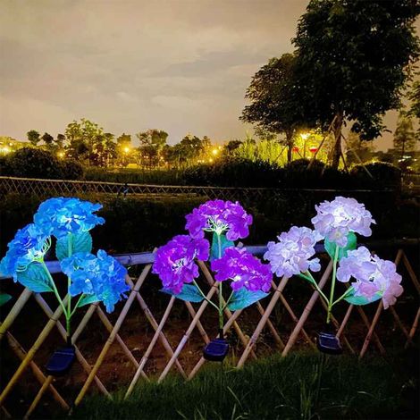 Lampe Solaire De Jardin - 80 cm - LED Multicolore Rose Bleu Violet - Pour Massifs Et Espaces Extérieurs - 1 Pièce (1/5)
