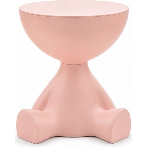 Table d'appoint ronde créative pour Maison hauteur 41 cm diamètre 37 cm stable polyvalente blanc crème (1/4)