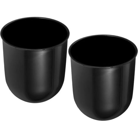 2 Pièces Brosse de Toilette Ronde Gobelet Plastique et Base Stable pour Salle de Bain, Rangement Pratique Inclus (1/5)
