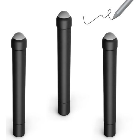 3er-Pack Ersatzspitzen für Surface Pro 2017 Stift (Modell 1776) und Surface Pro 4 (schwarz)