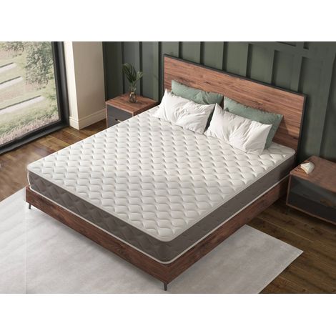 Talamo Italia - Materasso piazza e mezza Palmetto, Supporto per il riposo, Materasso per camera da letto, Sostegno per il sonno, Made in Italy, 200x120 h21 cm, Bianco (1/5)