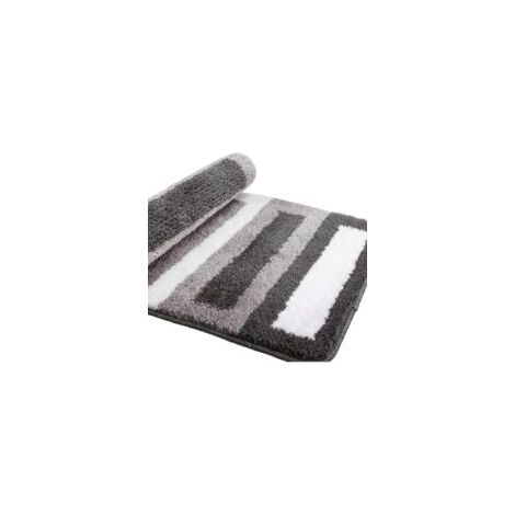 Tappetino antiscivolo per bagno, tappetino da cucina, tappetino morbido per il bagno, tappetino morbido per la doccia in microfibra, lavabile in lavatrice - 40 x 60 cm, grigio - Crezuo