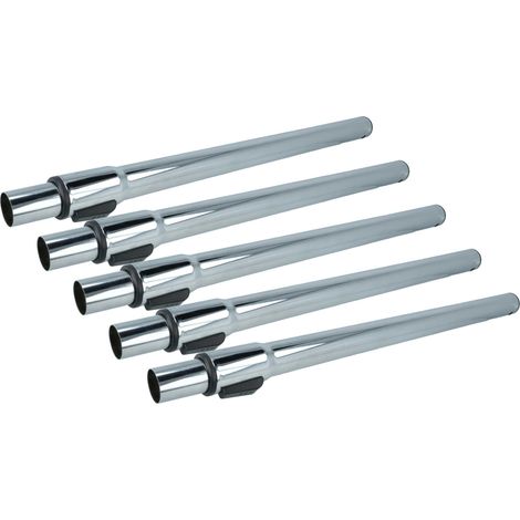 vhbw 5x tubo compatibile con Dirt Devil Rebel 70, Rebel 34 CP 22, Rebel 26, Rebel 35 aspirapolvere - con attacco da 32 mm, 58 - 96 cm, cromato
