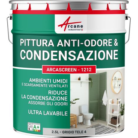 Pittura Termica Anticondensa e Antimuffa per Pareti Umide : ARCASCREEN - 1212 - 2,5 L Grigio tele 4 - RAL 7047 - ARCANE INDUSTRIES (1/5)