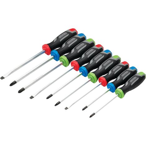 Draper 13487 Pound Thru Soft Grip Screwdriver Set (9 Piece)