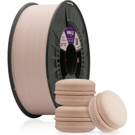 WINKLE Filamento PLA HD Pastello Rosa Cotone Zucchero  Filamento Stampante 3D  Filamento PLA 1,75 mm 300 g  PLA Rosa  Colore Senza Luminosità  Precisione Dimensionale  Bobina 300 g (1/5)