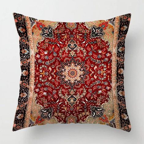 Taie D'oreiller Coton Linen - Motif Double Face - Pour Canapé Chaise Lit Voiture Intérieur Extérieur - 40x40 cm (1/5)