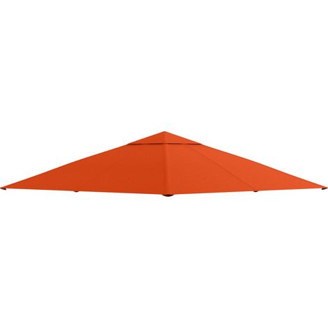 Techo de repuesto para cenador de poliéster naranja 2,98 x 2,95 m (1/5)