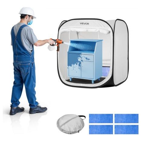 Tenda per Cabina di Verniciatura a Spruzzo Portatile Area Lavoro (1/5)