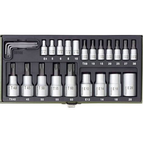 Jeu de douilles-embouts 24 pièces Proxxon Industrial 23 102 1 set